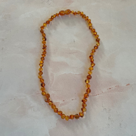 Barnsteen Ketting peuter Cognac - 38cm
