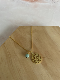 Gouden ketting Bloem