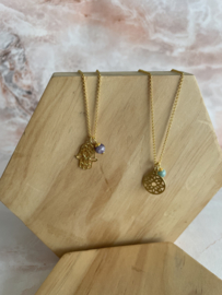 Gouden ketting met Hamsa hand