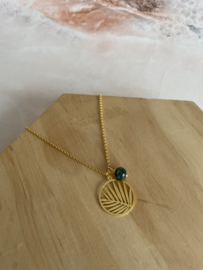 Gouden ketting met Palmblad hanger