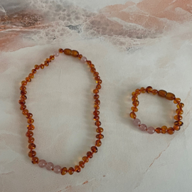 Barnsteen baby ketting Zonnesteen: Levensvreugde