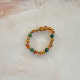 Barnsteen armband - Afrikaanse Jade  |  14cm