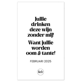 Fles etiket op maat | Jullie worden oom & tante