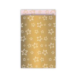 Cadeauzakjes | Stars | Goud | 12 x 19 cm | 5 stuks