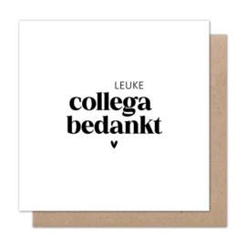 Dubbele kaart | Leuke collega bedankt
