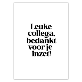 Kaart | Leuke collega bedankt voor je inzet