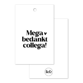 Cadeaulabel | Mega bedankt collega