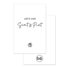 Mini kaartje Sinterklaas | Liefs van Sint & Piet