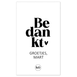 Fles etiket op maat | Bedankt + naam