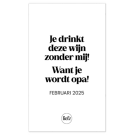 Fles etiket op maat | Je wordt opa