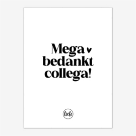 Fles etiket | Mega bedankt collega