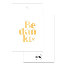 Cadeaulabel | Bedankt | Goudfolie