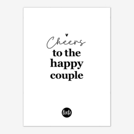 Fles etiket | Cheers to the happy couple