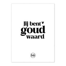 Fles etiket | Jij bent goud waard