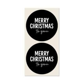 Stickers | Merry Christmas to you | 10 stuks