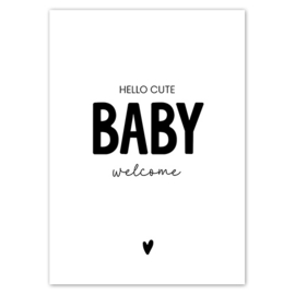 Kaart | Hello cute baby