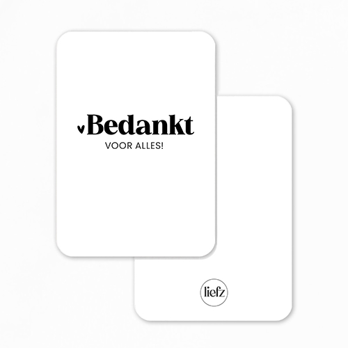 Midi kaart | Bedankt voor alles