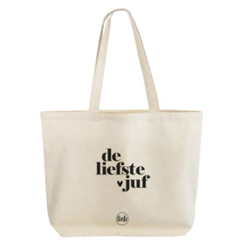 Canvas tas | De liefste juf