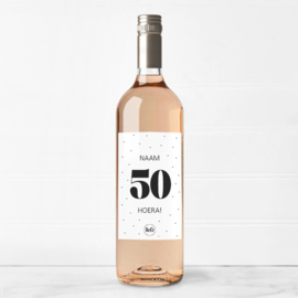 Fles etiket op maat | Hoera + leeftijd + naam