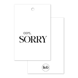 Cadeaulabel | Sorry