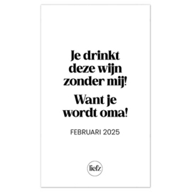 Fles etiket op maat | Je wordt oma