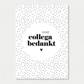 Kaart | Leuke collega bedankt | Dots