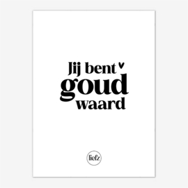 Fles etiket | Jij bent goud waard
