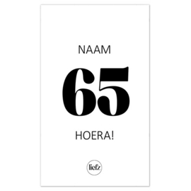 Fles etiket op maat | Hoera + leeftijd + naam