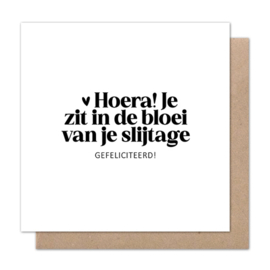 Dubbele kaart | Hoera! Bloei van je slijtage