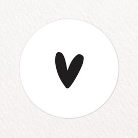 Stickers | Hartje | Wit | 10 stuks