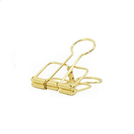 Binder clip | Goud | 19 mm | 5 stuks