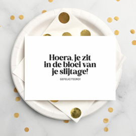 Kaart | Hoera! Bloei van je slijtage