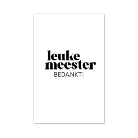Mini kaartje | Leuke meester bedankt
