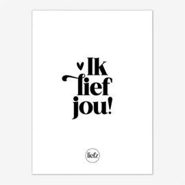 Fles etiket | Ik lief jou