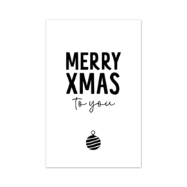 Mini kaartje Kerst | Merry Xmas to you