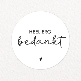 Stickers | Heel erg bedankt | 10 stuks