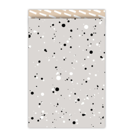 Cadeauzakjes | Manual dots | Naturel | 17 x 25 cm | 5 stuks