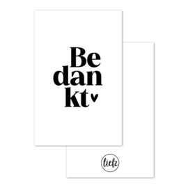 Mini kaartje | Bedankt