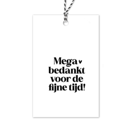 Cadeaulabel | Bedankt voor de fijne tijd