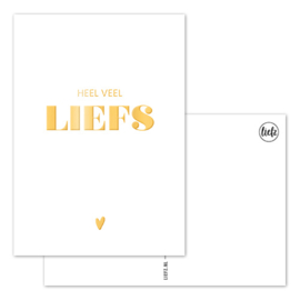 Kaart | Heel veel liefs | Goudfolie