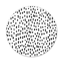 Stickers XL | Hand drawn dots | Wit | 100 stuks