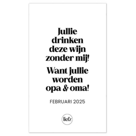 Fles etiket op maat | Jullie worden opa & oma