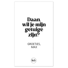 Fles etiket op maat |  Getuige + naam