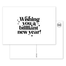 Kerstkaart | Wishing you a brilliant new year