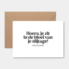Kaart | Hoera! Bloei van je slijtage