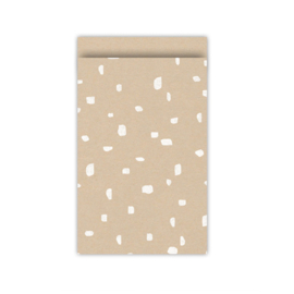 Cadeauzakjes | Kraft met witte dots | 12 x 19 cm | 5 stuks