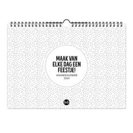 A4 Maandkalender 2024 | Maak van elke dag een feestje