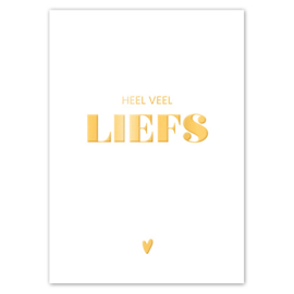 Kaart | Heel veel liefs | Goudfolie