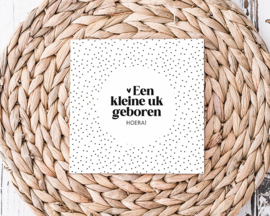 Dubbele kaart | Een kleine uk geboren