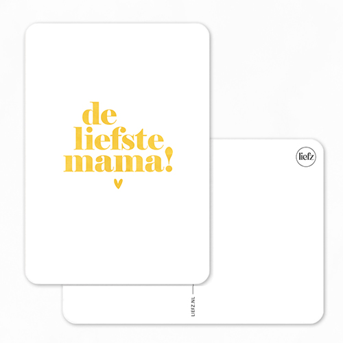 Kaart | De liefste mama | Goudfolie